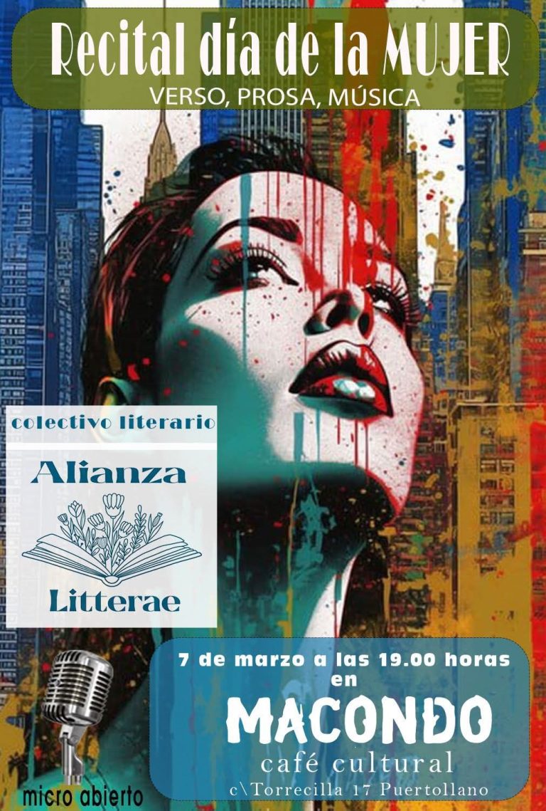 El Café Cultural Macondo de Puertollano acogerá el recital «Día de la Mujer» con micro abierto