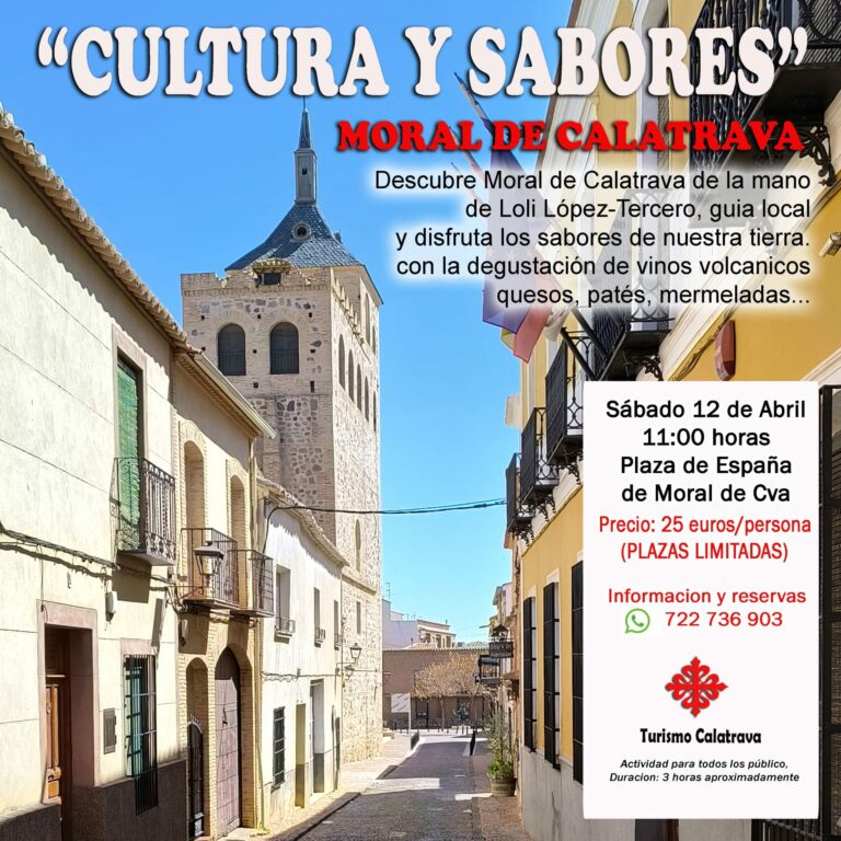 Turismo Calatrava organizará el 12 de abril una ruta cultural y gastronómica por el bello municipio de Moral de Calatrava