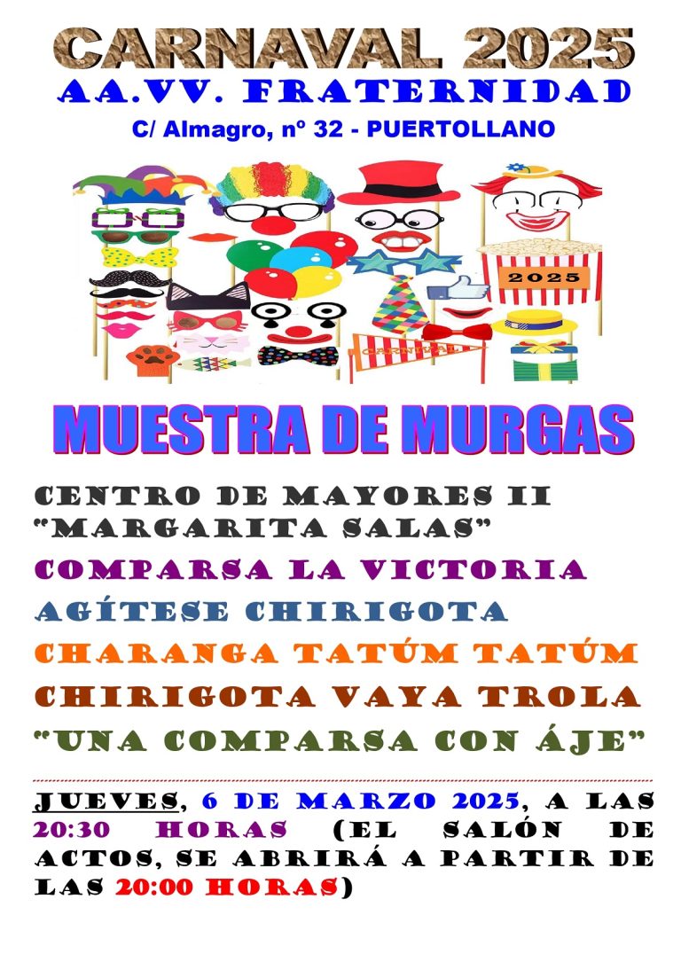 Puertollano: Muestra de murgas y fiesta infantil en el carnaval de Fraternidad