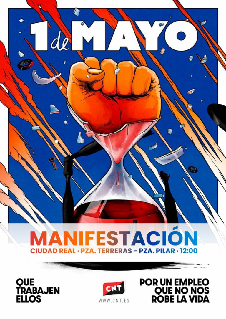 La CNT se manifestará el Primero de Mayo en Ciudad Real