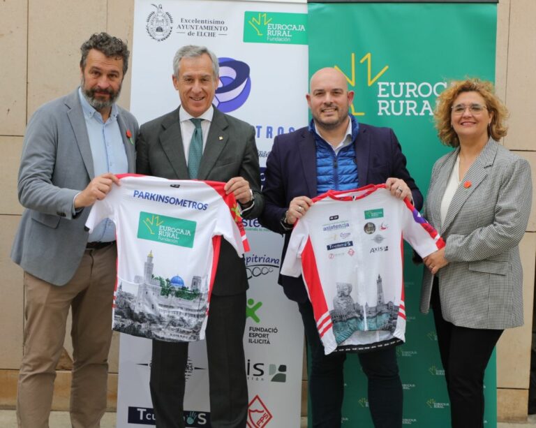 Fundación Eurocaja Rural se suma al Reto PARKINSOMETROS en Elche para visibilizar y apoyar la investigación del Parkinson