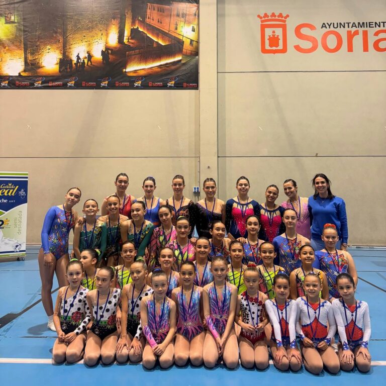 Las gimnastas del Club Deportivo Aerobics VS 2.0 de Puertollano participan en el X Torneo Gimnasia Soria