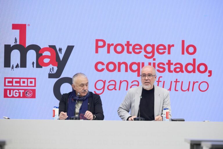 CCOO y UGT se manifestarán el 1 de Mayo por la rebaja de jornada y para iniciar la reforma del despido