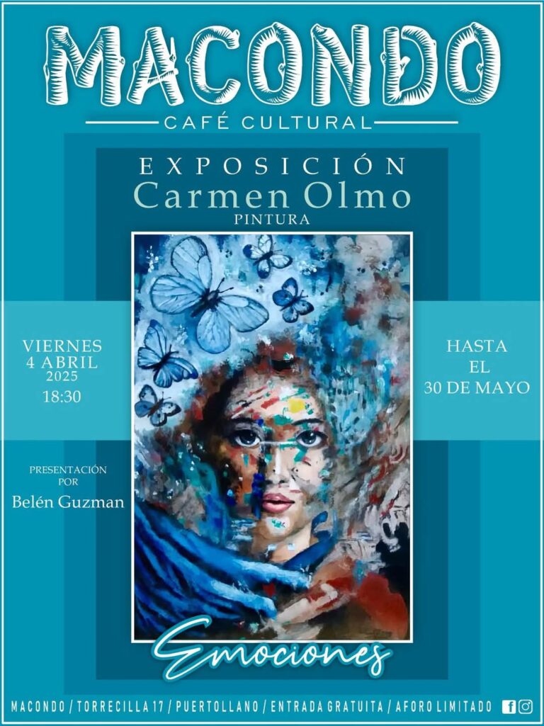 Macondo Café Cultural da la bienvenida a abril con la exposición pictórica «Emociones» de Carmen Olmo