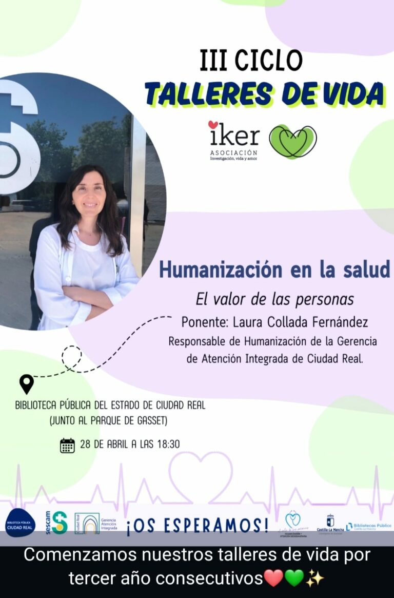 Laura Collada ofrecerá la charla «Humanización en la Salud» en la Biblioteca Pública de Ciudad Real