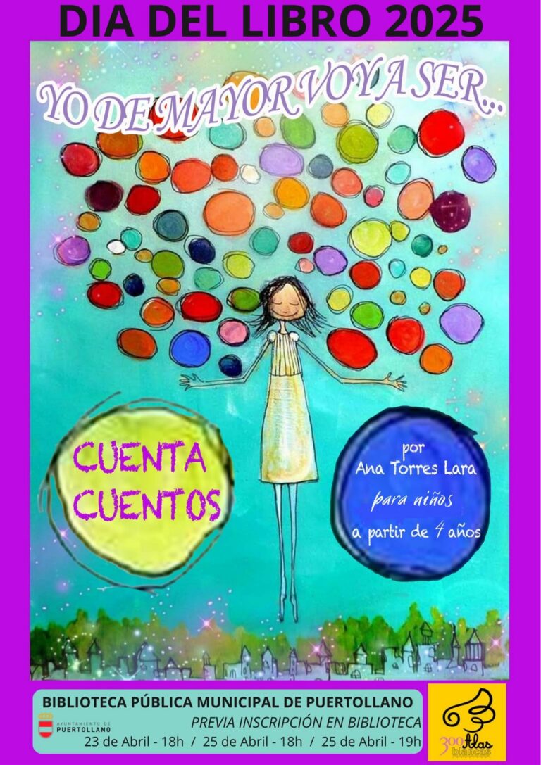 La Biblioteca Municipal de Puertollano abre el plazo para apuntarse a las tres sesiones de cuentacuentos del «día del libro»