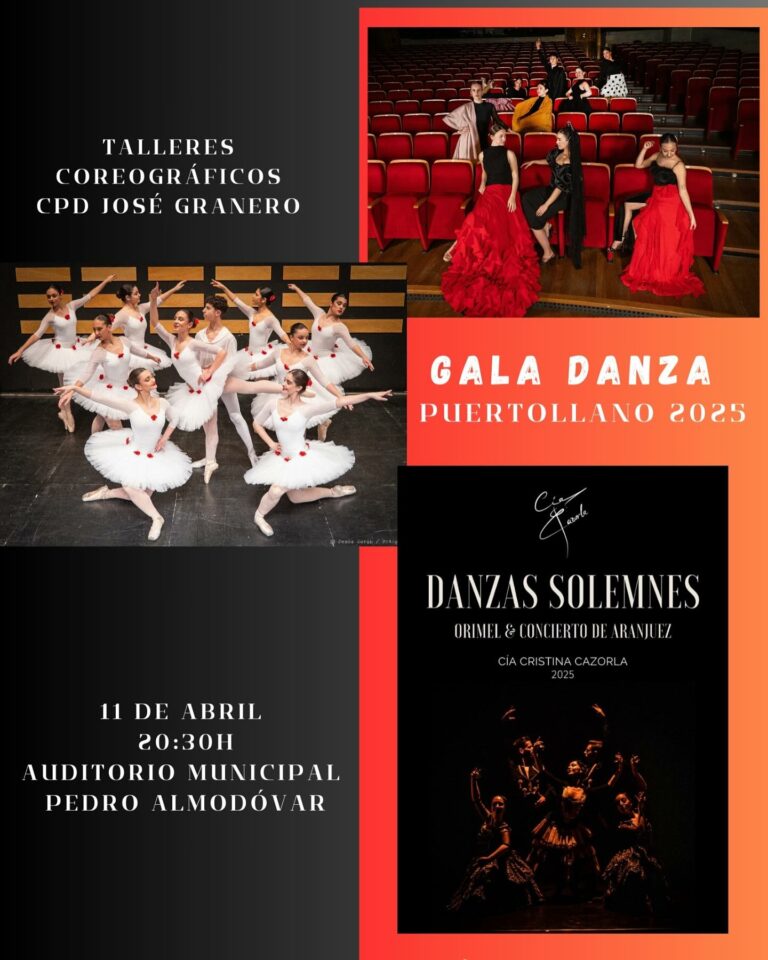 Puertollano: Talleres coreográficos y la compañía de Cristina Cazorla en la Gala anual del Conservatorio «José Granero»