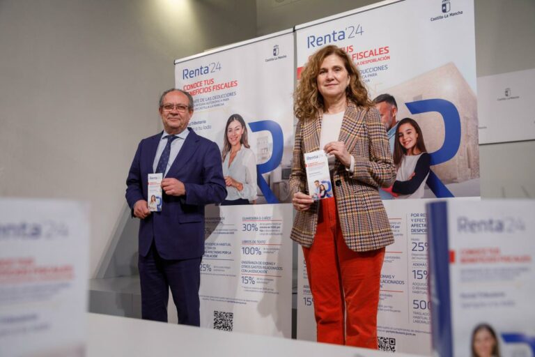 Más de 200.000 contribuyentes podrán beneficiarse en Castilla-La Mancha de las deducciones fiscales autonómicas para la campaña de la renta de 2024