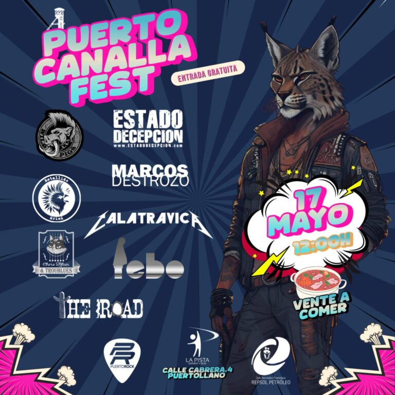 El Festival Puerto Canalla Fest reunirá a destacadas bandas de Puertollano el 17 de mayo