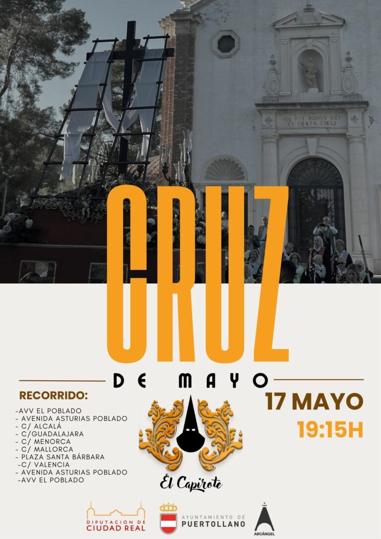 La Asociación Cofrade ‘El Capirote’ de Puertollano celebrará este sábado su tradicional Cruz de Mayo