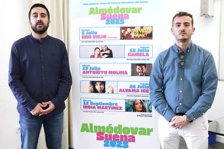 India Martínez, Alvama Ice, Antoñito Molina, Camela y DJ Nano protagonizan los conciertos de verano en Almodóvar del Campo