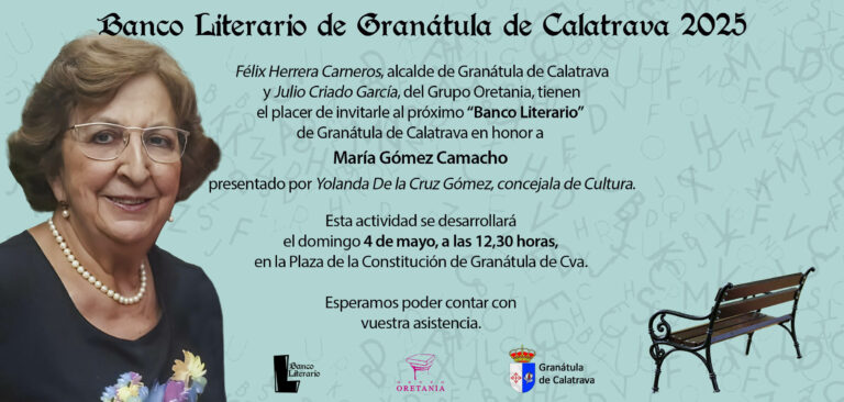 Granátula de Calatrava clausura las actividades del ‘Día del Libro’ con el Banco Literario 2025 en honor a la escritora María Gómez Camacho