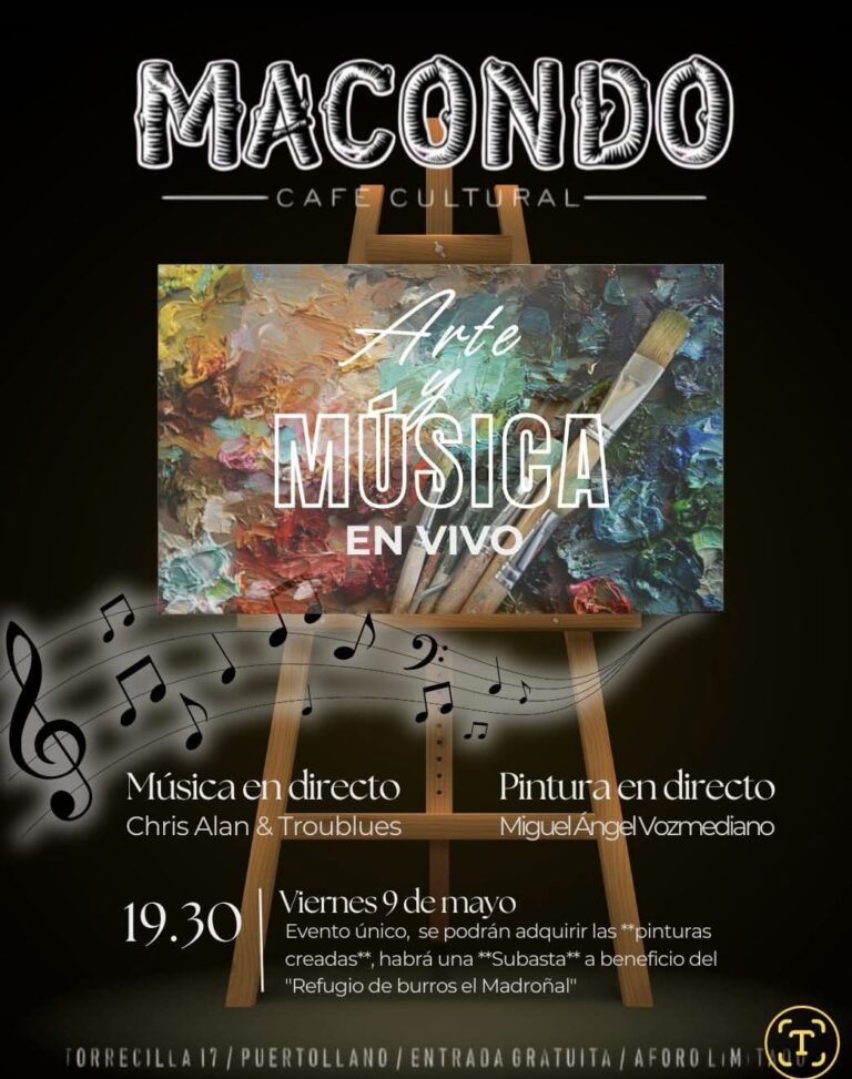 Puertollano: Arte y música en vivo, la nueva propuesta cultural de Macondo Café Cultural con Chris Alan y Troublues y el artista Miguel Ángel Vozmediano