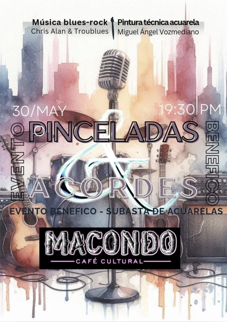 Música y pintura en los viernes culturales de Macondo Café Cultural de Puertollano