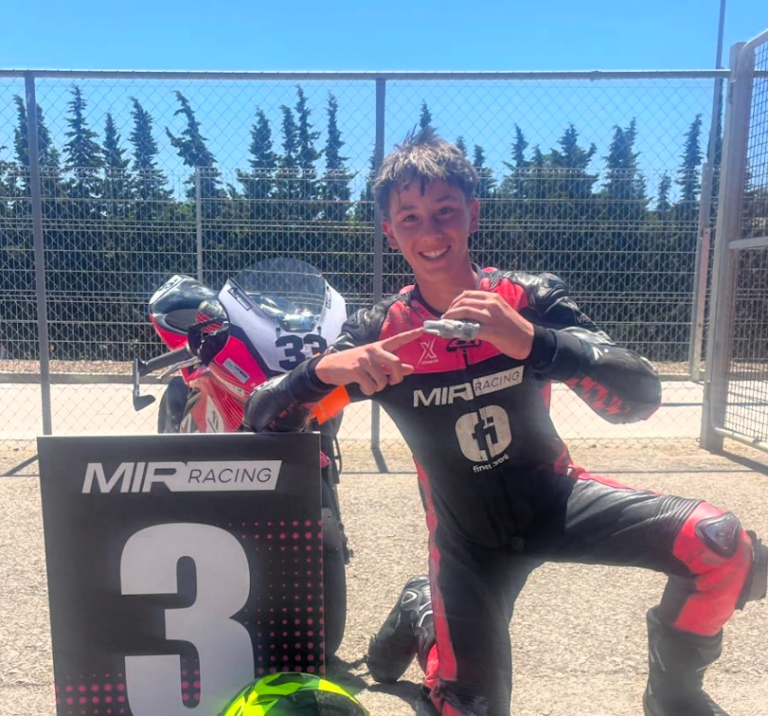 Puertollano: Con 13 años y dos dedos rotos, Ares Aragón Aragón conquista el podio en la Finetwork Series Cup