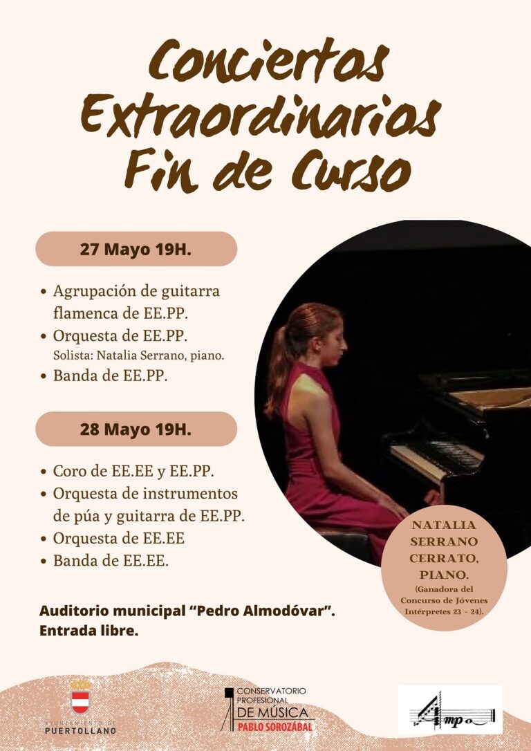 Puertollano: Conciertos fin de curso de las orquestas, bandas y coros del Conservatorio «Pablo Sorozábal»