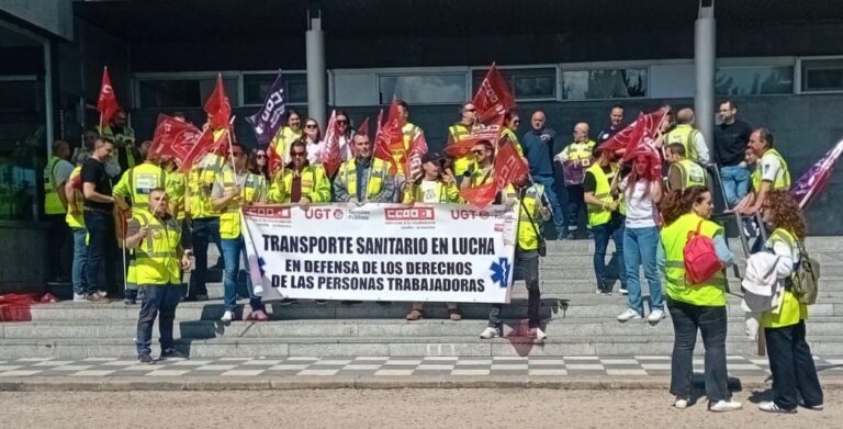 El transporte sanitario de CLM protagoniza una segunda jornada de paro con un 100% de seguimiento