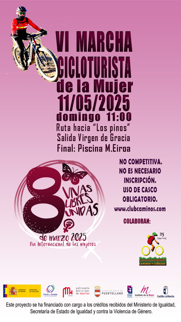 Puertollano: María Trinidad Sánchez será homenajeada el domingo en la VI Marcha Cicloturista «Día de la Mujer»