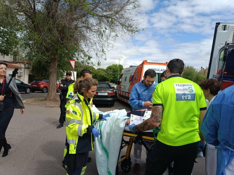 Simulacro de accidente industrial en el Hospital de Puertollano