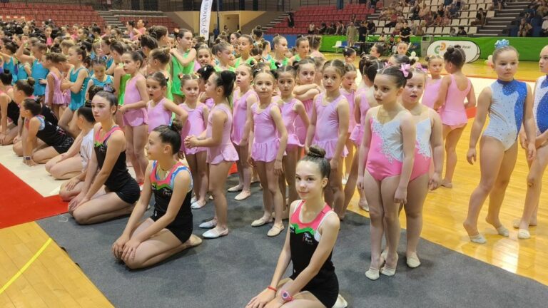 La Escuela Municipal de Gimnasia Rítmica clausura el curso con una exhibición en el Puerta de Santa María