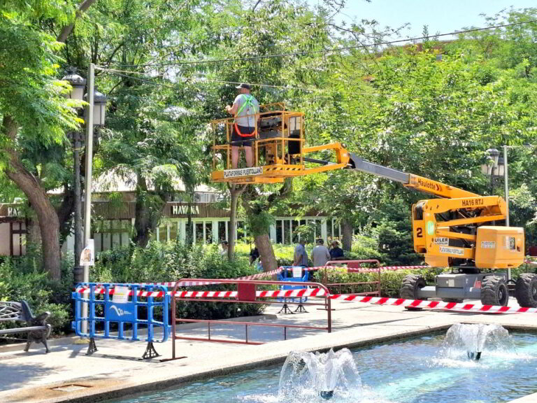 Puertollano: Inminente estreno de los nebulizadores de agua en el Paseo de San Gregorio