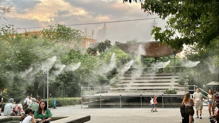 Puertollano: En marcha los nuevos nebulizadores del Paseo del San Gregorio