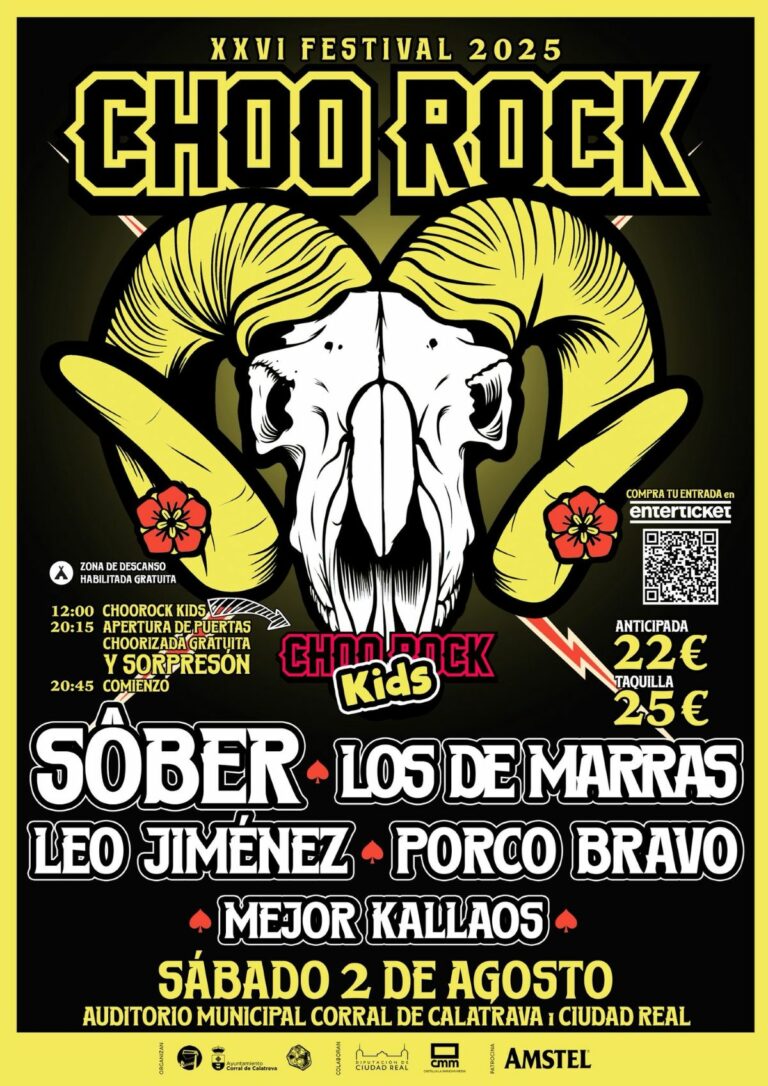 El Festival Choo Rock celebra su 26 edición en Corral de Calatrava con un cartel de primer nivel