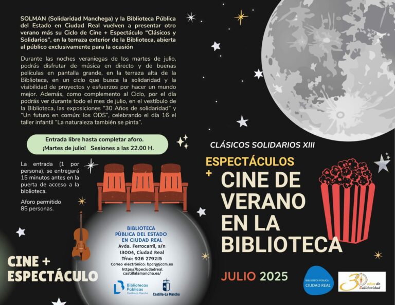 Ciudad Real: XIII Ciclo de Clásicos Solidarios de SOLMAN en la Biblioteca