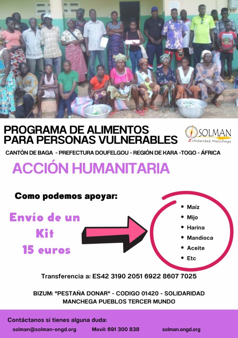 Ciudad Real: Sigue en marcha el plan de alimentos de SOLMAN para personas vulnerables