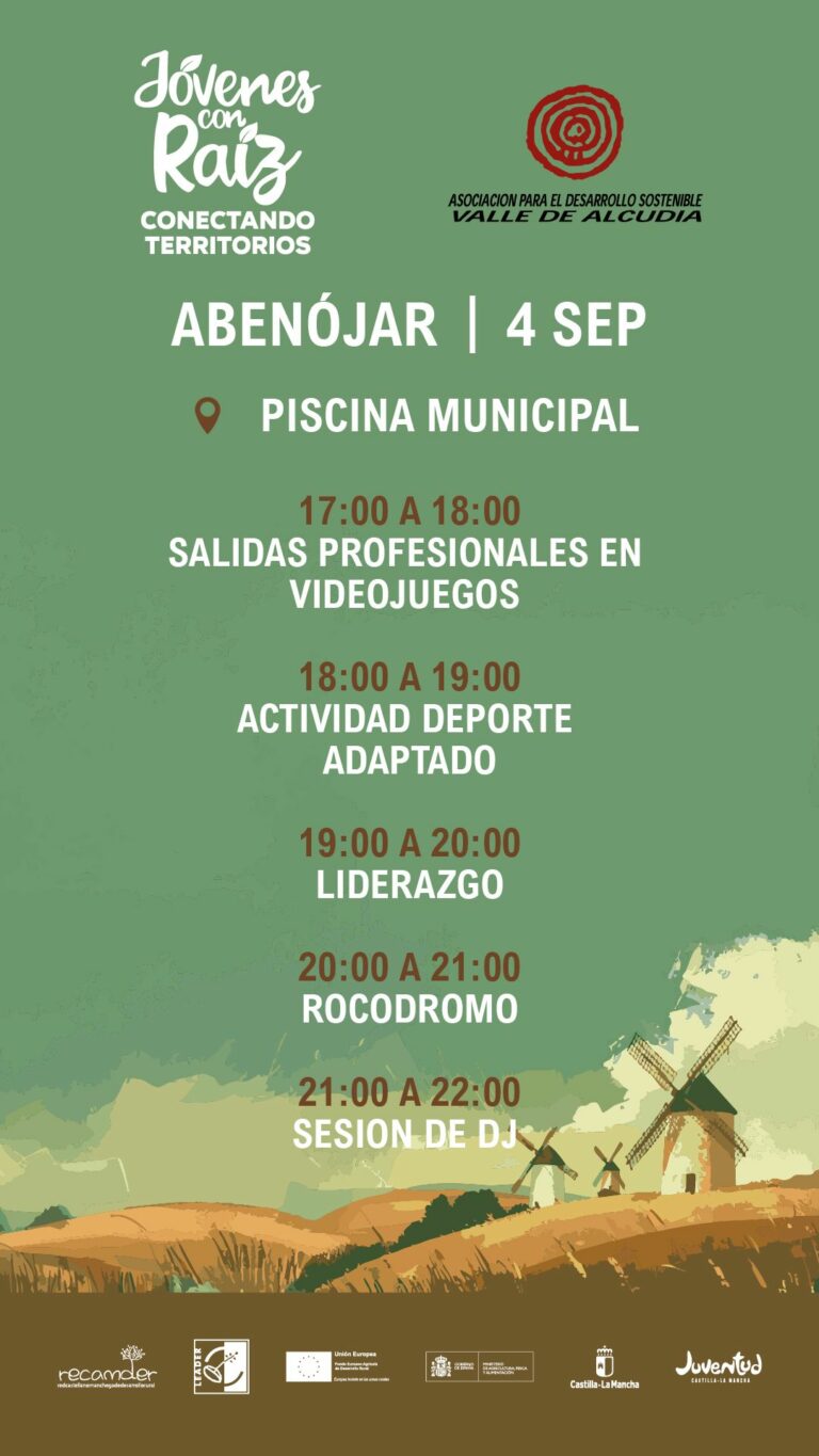 ‘Jóvenes con Raíz’ recalará en Abenójar el 4 de septiembre con multitud de actividades lúdicas