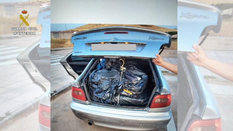 La Guardia Civil interviene 260 kilogramos de tabaco durante la realización de un control en Fuente el Fresno
