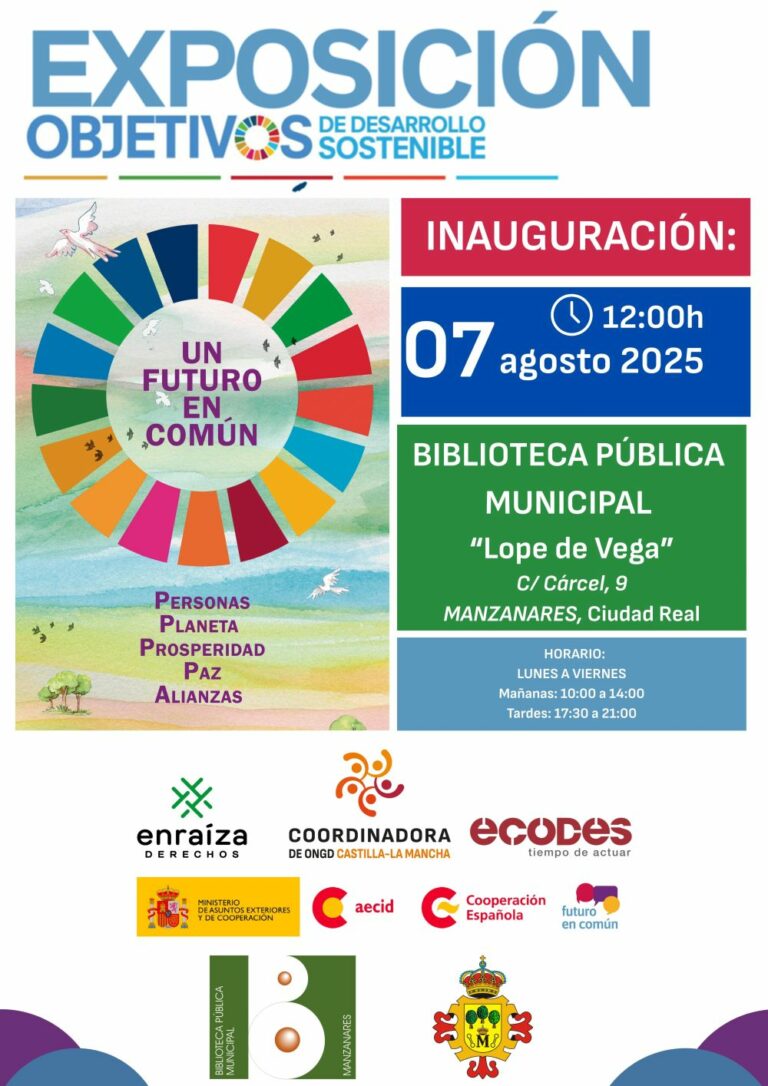 Una exposición itinerante sobre los Objetivos de Desarrollo Sostenible llega a Manzanares