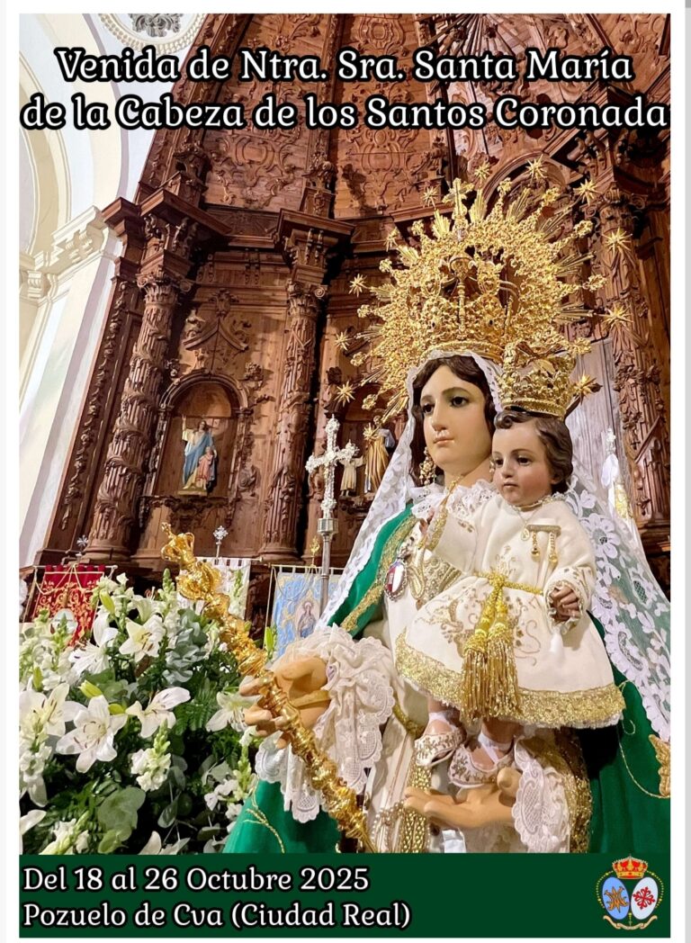La Virgen de los Santos visitará Pozuelo de Calatrava el 18 de octubre