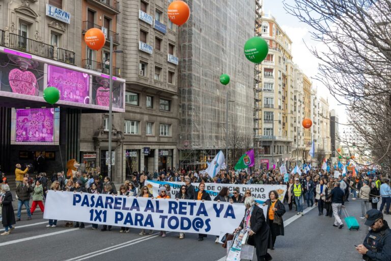Manifestación histórica en Madrid: ¡Paserela 1×1 Ya! ¡Fin definitivo a las prórrogas para mutualistas!