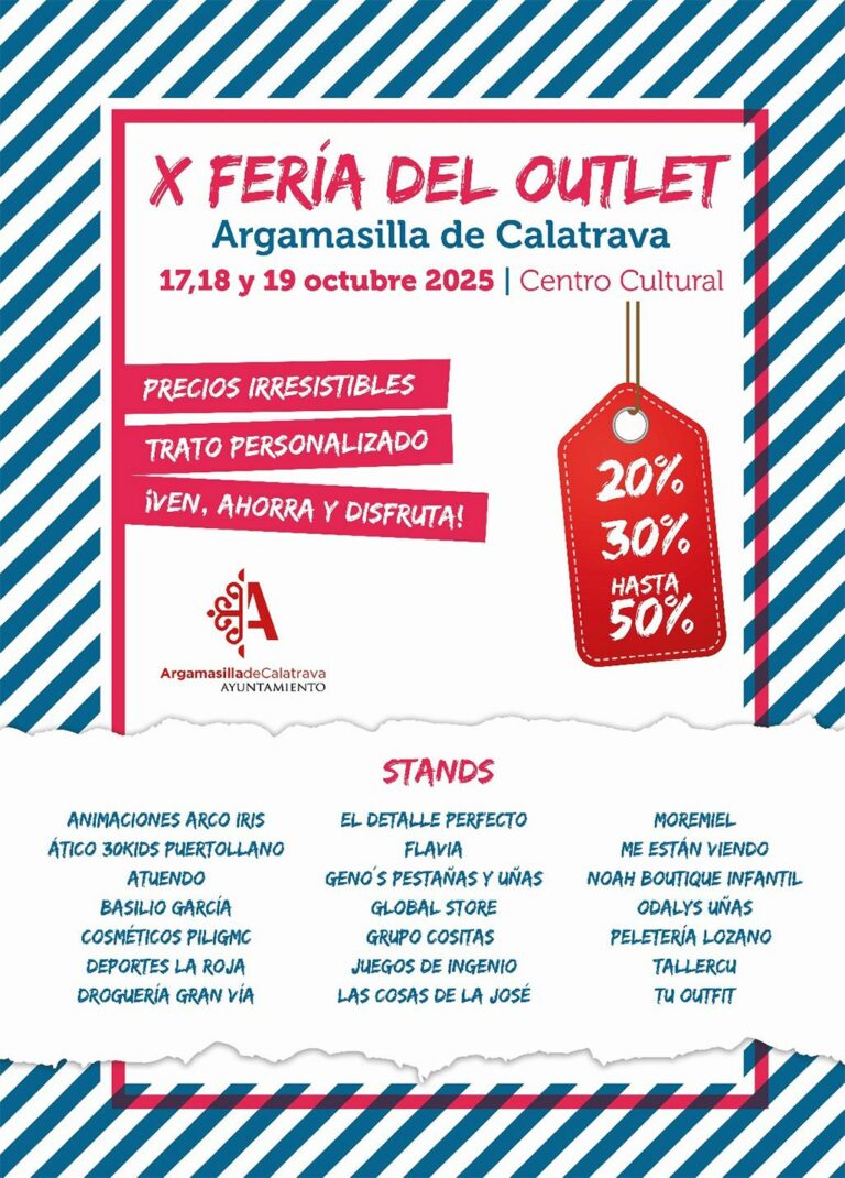 La X Feria Outlet de Argamasilla de Calatrava completa el cupo de establecimientos participantes