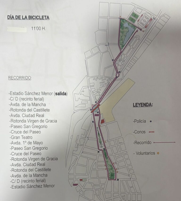 Cortes de tráfico este domingo en Puertollano por el Día de la Bicicleta