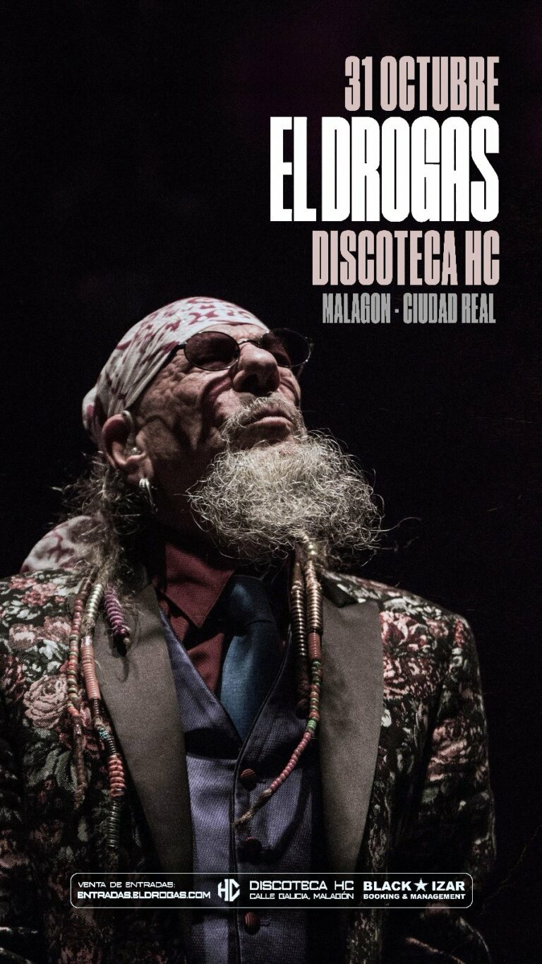 El Drogas llega a Malagón con un concierto único en la Discoteca HC el 31 de octubre