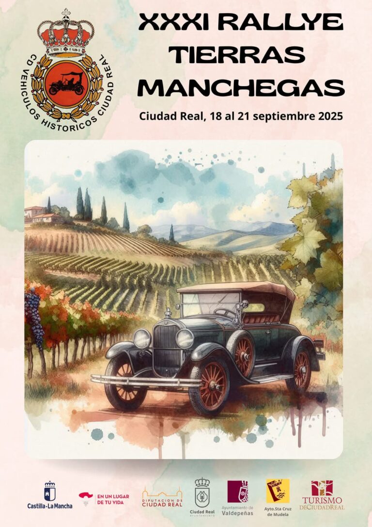 El Club de Vehículos Históricos de Ciudad Real realizará su XXXI Rallye Tierras Manchegas por la provincia de Ciudad Real del 18 al 21 de septiembre