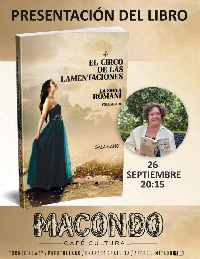 Puertollano: La escritora Gala Cano presentará este viernes en Macondo Café Cultural su nueva novela, «El circo de las lamentaciones»