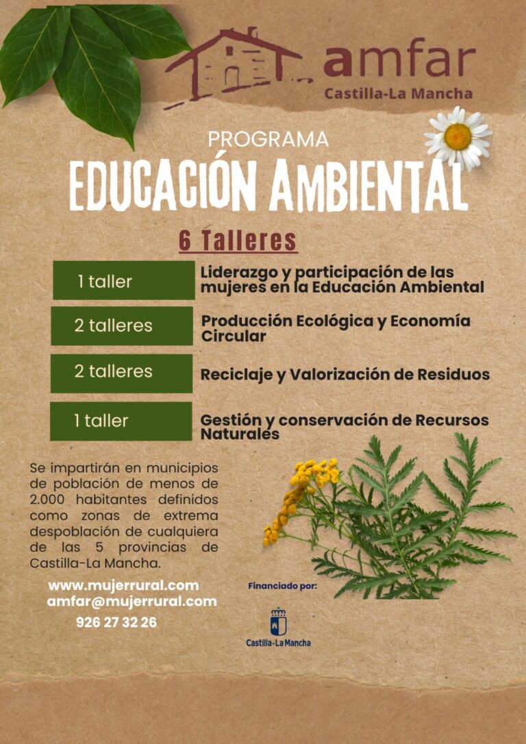 AMFAR impulsa la educación ambiental para mujeres rurales en municipios de extrema despoblación de Castilla-La Mancha
