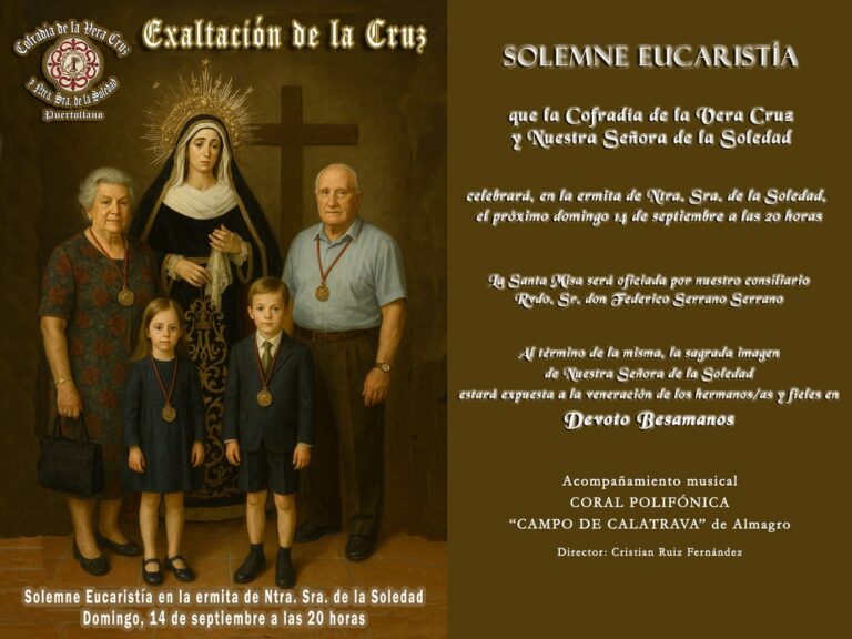 Puertollano: La Coral Polifónica “Campo de Calatrava” participará en la Exaltación de la Cruz de la Cofradía de la Vera Cruz