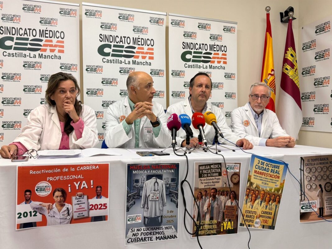 Más de 4.000 médicos de C-LM están llamados a huelga convocada por CESM el 3 de octubre para exigir condiciones 
