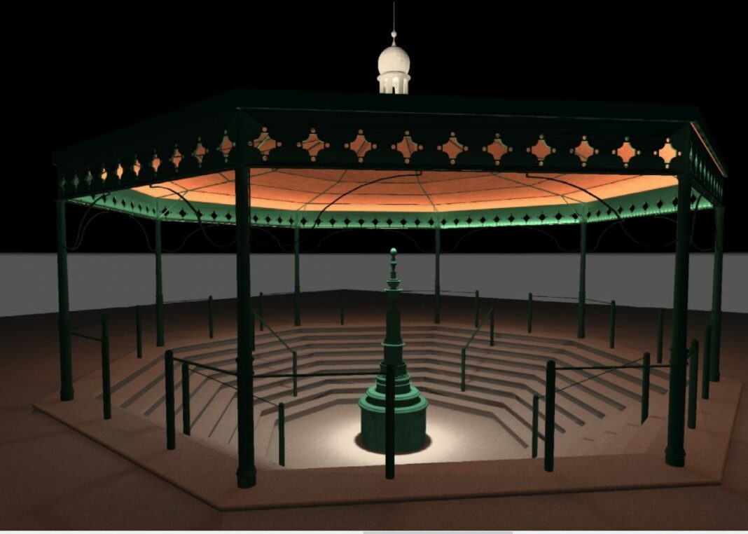 Simulación de iluminación artística de la Fuente Agria de Puertollano