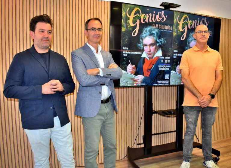 Puertollano: Adrián Fernández y la orquesta CLM Sinfónica interpretarán piezas de Beethoven en el concierto «genios»