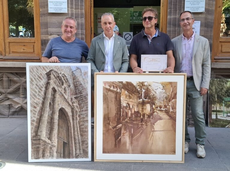 Puertollano: Miguel Ángel Medina y Emiliano Vozmediano ganan el II Certamen de Pintura Rápida