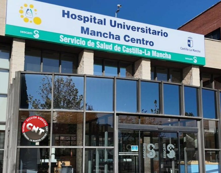 CNT denuncia esquirolaje en el Hospital Mancha Centro durante el 15-O
