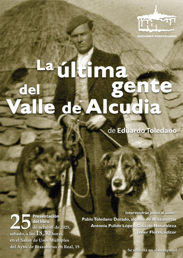 ‘La última gente del Valle de Alcudia’, de Eduardo Toledano, será presentado en Brazatortas el sábado 25 de octubre