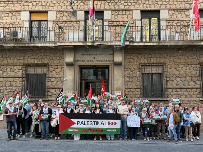 CCOO y UGT exigen un proceso de paz justo en el que el pueblo palestino pueda elegir su futuro