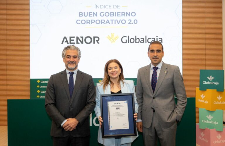 Globalcaja recibe la máxima certificación de AENOR a su gobierno corporativo