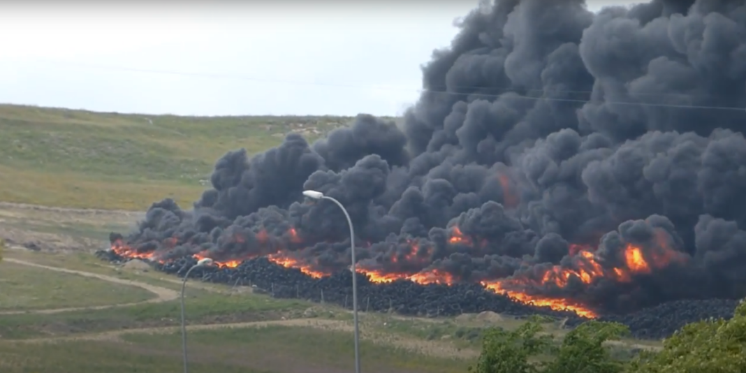 Incendio de neumáticos en Seseña, en un planta similar a la de Puertollano